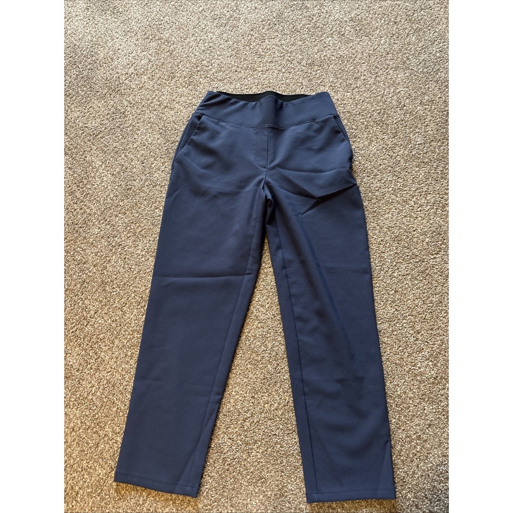 Womens‎ Navy Nine West Straight Ankle Pull On Dress Pants Size XS